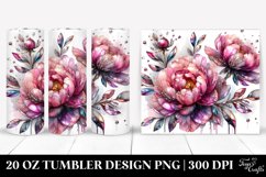 Shiny Peonies with Metalic Insertions | 20 Oz Tumbler Product Image 1