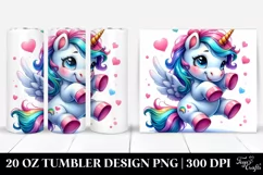 Dancing Baby Unicorn Drawing | 20 oz Tumbler Product Image 1