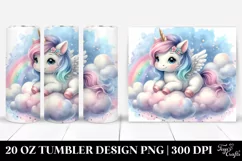 Cute Baby Unicorn from Lofty Cloud | 20 oz Tumbler Product Image 1