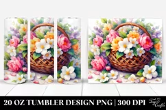 Colorful Vibrant Jasmine Basket | 20 Oz Tumbler Product Image 1