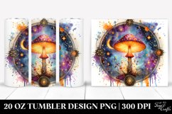 Vibrant Celestial Mushroom Sublimation Clipart Product Image 1