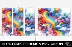 Colorful Watercolor Rainbow | 20 oz Tumbler Product Image 1