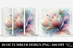 Abstract Pastel Glossy Tulip Frame | 20 oz Tumbler Product Image 1