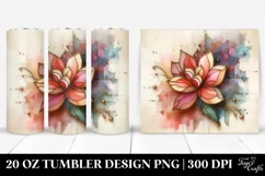 Abstract Gardenia Stained 20 Oz Tumbler Product Image 1