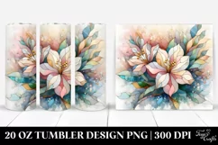 Abstract Gardenia Stained 20 Oz Tumbler Product Image 1