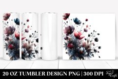 Dark Body Watercolor Wild Flowers | 20 oz Tumbler Product Image 1