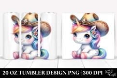 Baby Unicorn Cowboy Hat Tumbler Product Image 1