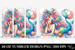 Vibrant Watercolor Mermaid | 20 oz Tumbler Product Image 1