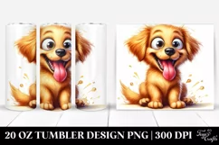 Funny Golden Retriever Sitting Tumbler Product Image 1