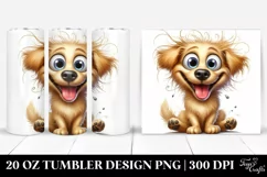 Funny Golden Retriever Sitting Tumbler Product Image 1