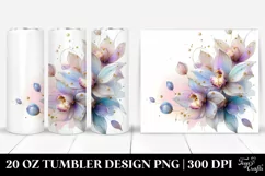 Glossy Orchid with Clipart 20 Oz Tumbler Product Image 1