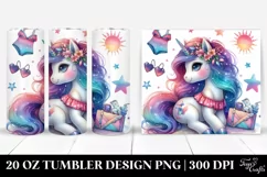 Dreamy Nebula Beachwear Unicorn Tumbler Product Image 1