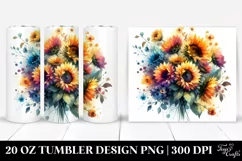 Vibrant Sunflower Bouquet Tumbler Product Image 1