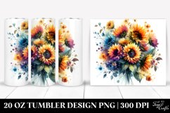 Vibrant Sunflower Bouquet Tumbler Product Image 1