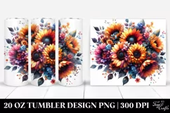 Vibrant Sunflower Bouquet Tumbler Product Image 1
