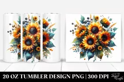 Vibrant Sunflower Bouquet | 20 Oz Tumbler Product Image 1