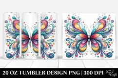 Colorfull Whimsical Butterfly | 20 Oz Tumbler Product Image 1