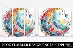 Colorful Whimsical Moon | 20 Oz Tumbler Product Image 1