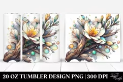 Wooden Stained Freesia | 20 Oz Tumbler Product Image 1
