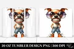 Expressive Dog with Sunglasses | 20 Oz Tumbler Product Image 1
