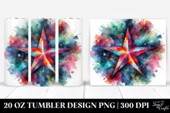 Colorful Abstract Vibrant Star | 20 oz Tumbler Product Image 1