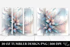 Abstract Pastel Shiny Lobelia, 20 Oz Tumbler Product Image 1