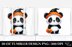Scary Panda Halloween 20 Oz Tumbler Product Image 1