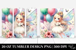 Colorful Floating Fairy with Balloons | 20 Oz Tumbler Product Image 1