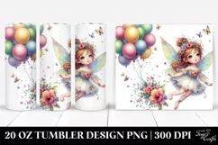 Colorful Floating Fairy with Balloons | 20 Oz Tumbler Product Image 1