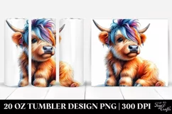 Funny Baby Cow Playing 20 Oz Tumbler Product Image 1