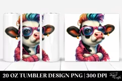 Style Cow, Transparent 20 Oz Tumbler Product Image 1
