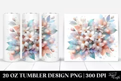Abstract Pastel Shiny Jasmine Splash | 20 oz Tumbler Product Image 1