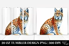 Simple Lynx Clipart | 20 Oz Tumbler Product Image 1