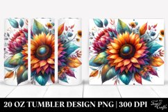 Colorful Sunflower Glossy Petals | 20 oz Tumbler Product Image 1
