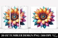 Colorful Sunflower Glossy Petals | 20 oz Tumbler Product Image 1