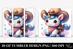 Cute Baby Unicorn Cowboy | 20 Oz Tumbler Product Image 1