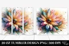 Abstract Pastel Vibrant Shiny Sunflower | 20 oz Tumbler Product Image 1