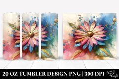 Abstract Pastel Daisy Heart Tumbler | 20 oz Tumbler Product Image 1