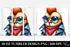 Style Chicken, Transparent 20 Oz Tumbler Product Image 1