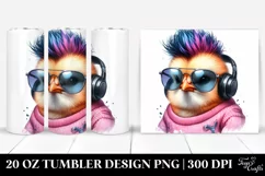 Style Chicken, Transparent 20 Oz Tumbler Product Image 1