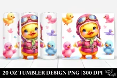 Cute Baby Duck Aviator Suit | 20 Oz Tumbler Product Image 1