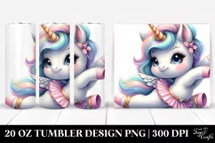 Cute Baby Unicorn Dancer Posing | 20 Oz Tumbler Product Image 1