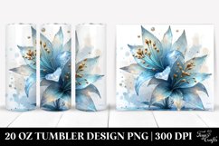 20 Oz Tumbler Sublimation | Lobelia Watercolor Splash Product Image 1