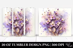 Elegant Violet Stained 20 Oz Tumbler Product Image 1
