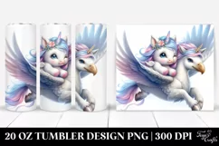 Cute Baby Unicorn Eagle Soaring | 20 Oz Tumbler Product Image 1