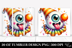 Funny Clown Ghost, 20 Oz Tumbler Product Image 1