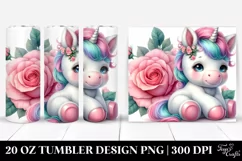 Baby Unicorn with Rose | 20 oz Tumbler Product Image 1
