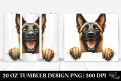 Colorful Crazy Looking Malinois | 20 Oz Tumbler Product Image 1