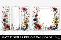 Centered Watercolor Flowers | 20 oz Tumbler Product Image 1