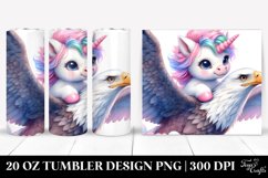 Cute Baby Unicorn Eagle Soaring | 20 Oz Tumbler Product Image 1